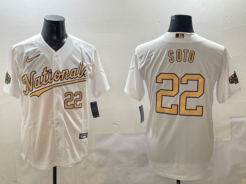 Men Washington Nationals #22 Soto White All Star Game 2025 Nike MLB Jersey style 4